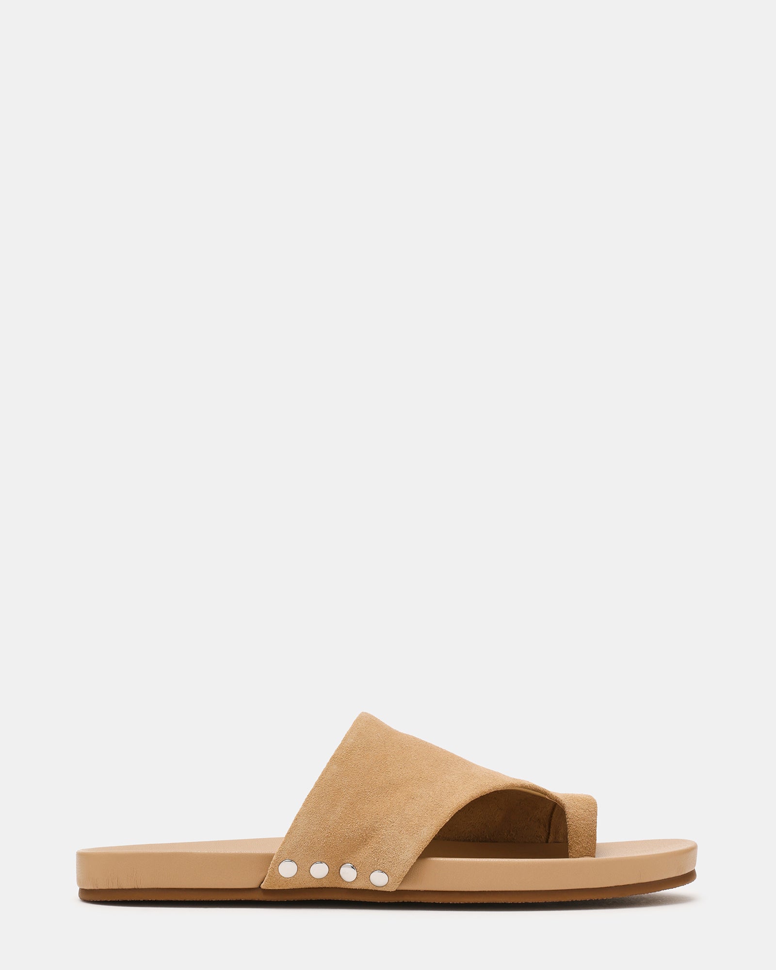 KESSEY Sand Suede Thong Toe-Strap Studded Women's Sandal | Steve Madden