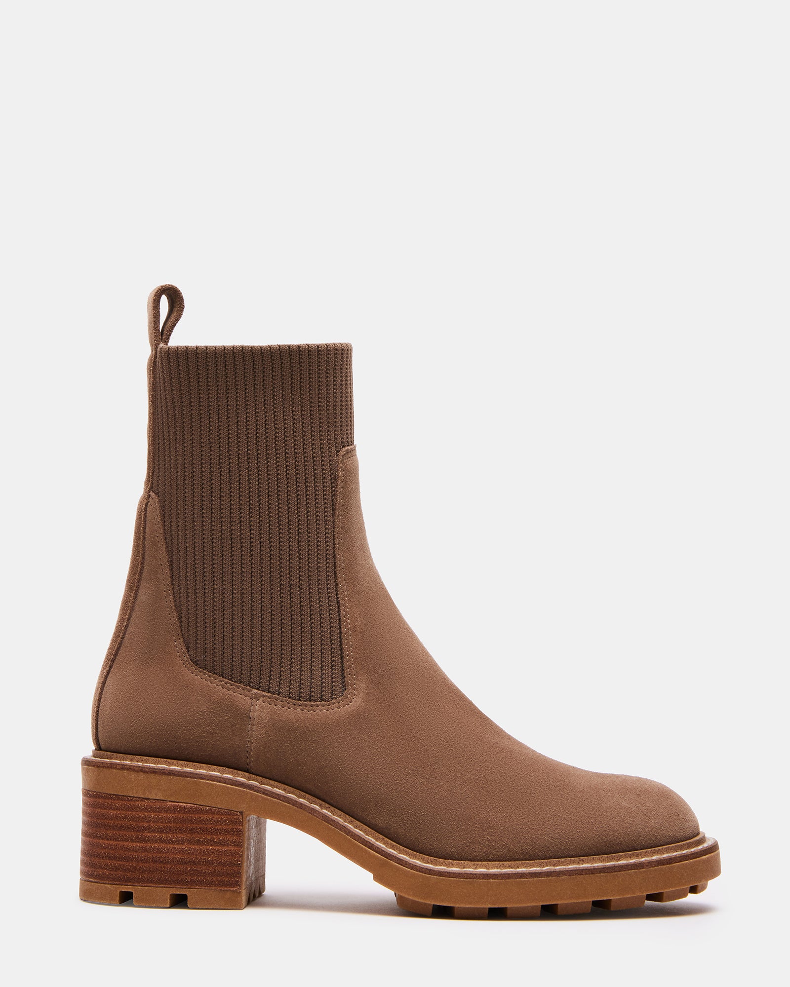 KILEY Taupe Suede Chelsea Ankle Bootie - Steve Madden