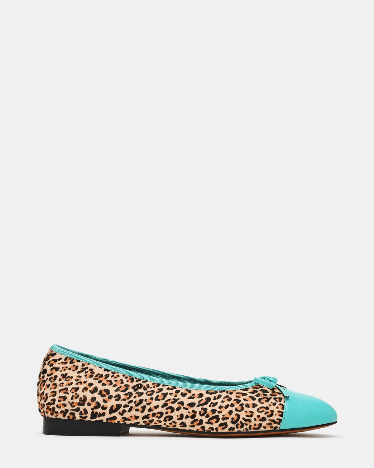 KIT Teal/Leopard Cap-Toe Women's Ballet Flat | Steve Madden
