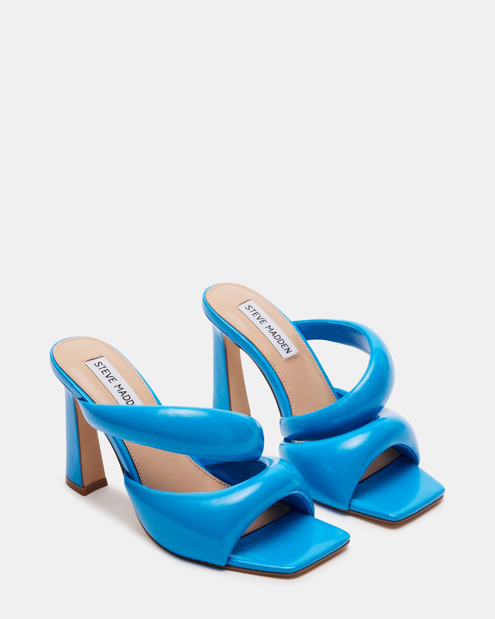 KLOSS Turquoise Tubular Square Toe Mule Women's Heels – Steve Madden
