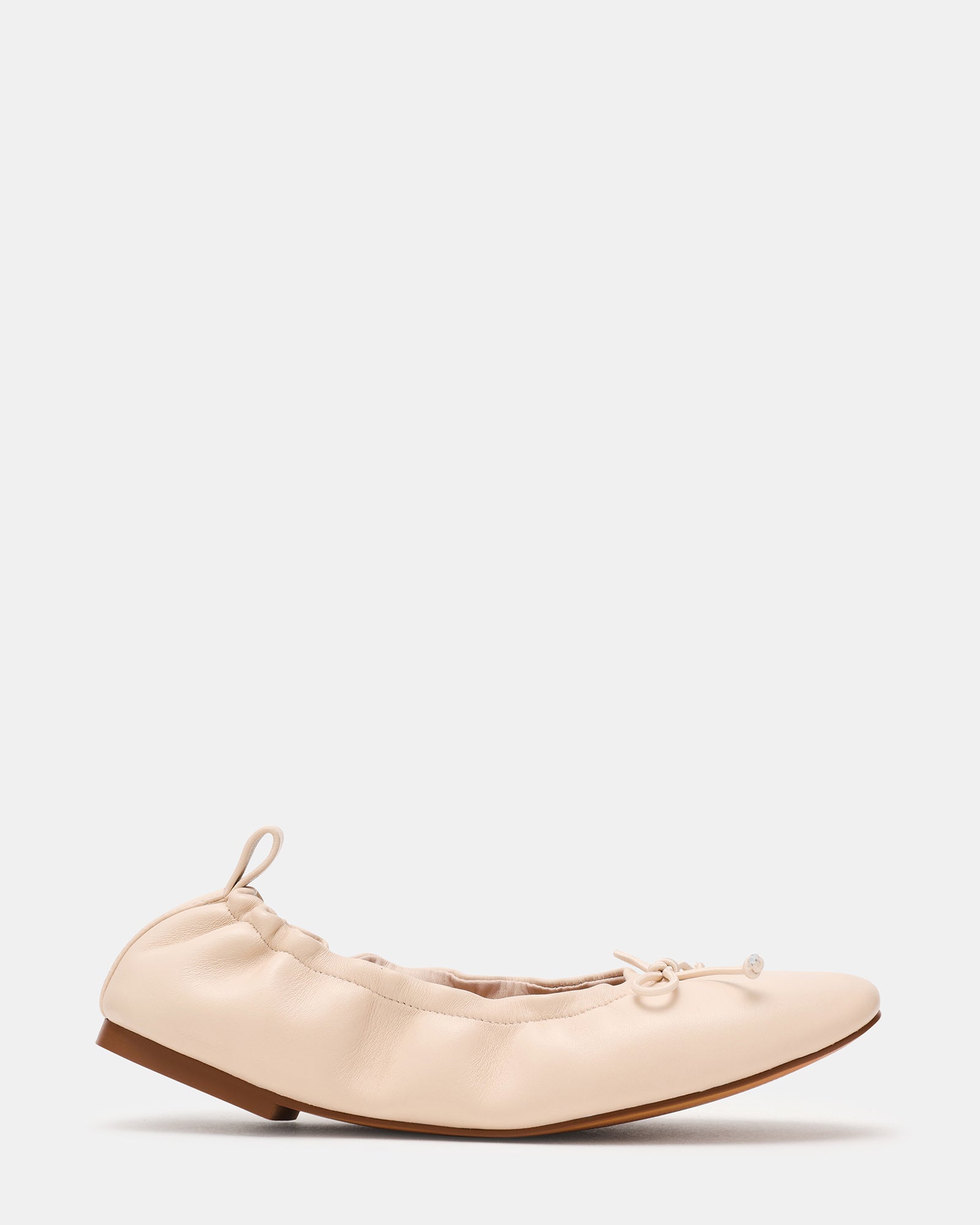 LANTI Bone Leather Bow Round-Toe Women's Flat | Steve Madden