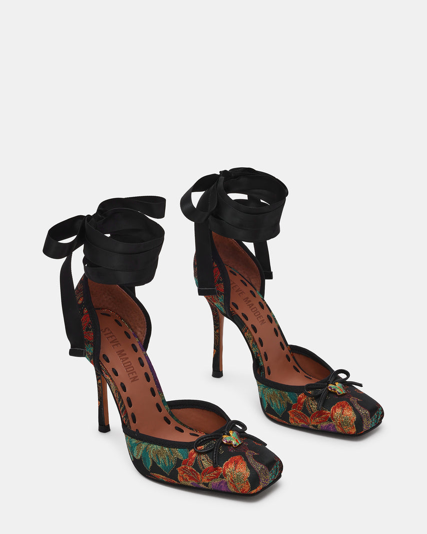 LARINA BLACK MULTI BROCADE - view 2