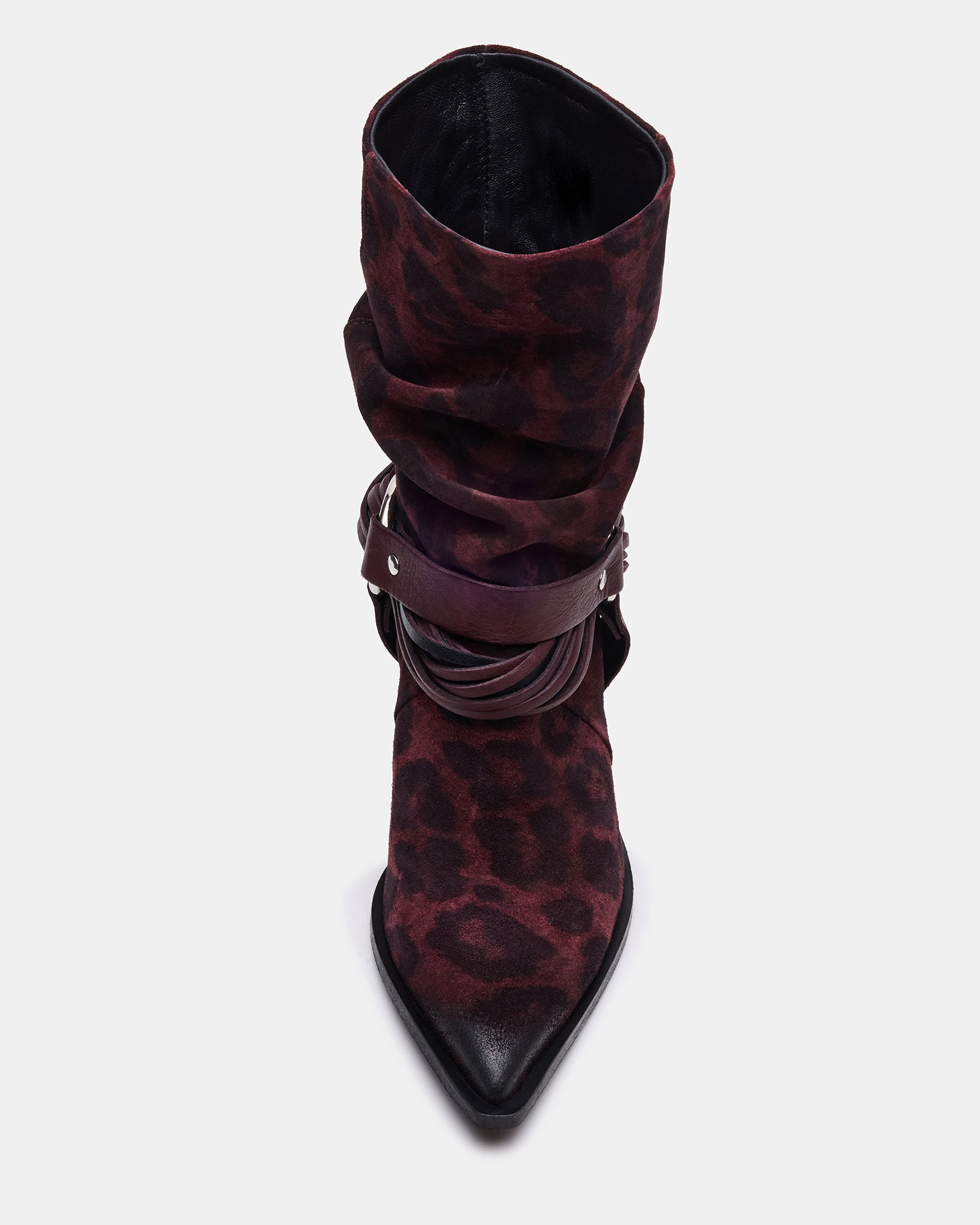 LAUPER Red Leopard Pointed-Toe Heeled Buckle Women's Ankle Boot – Steve ...