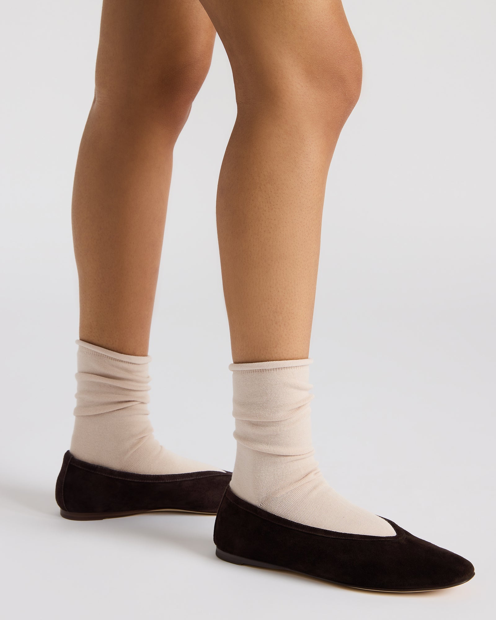 Chestnut Suede Leni Flat