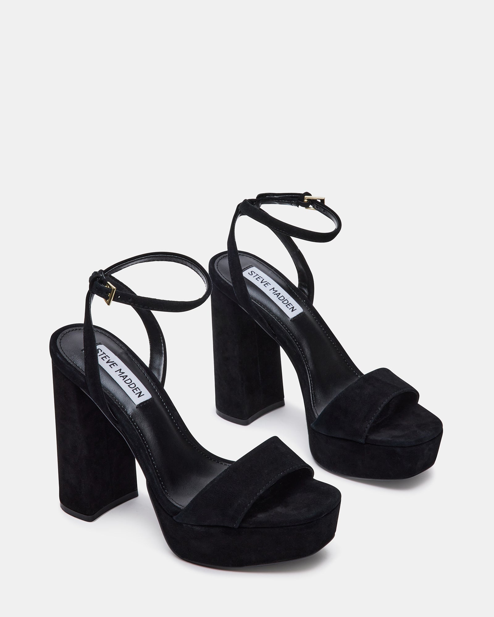 Lessa Steve Madden Platform Stilettos LESSA Black Suede Platform