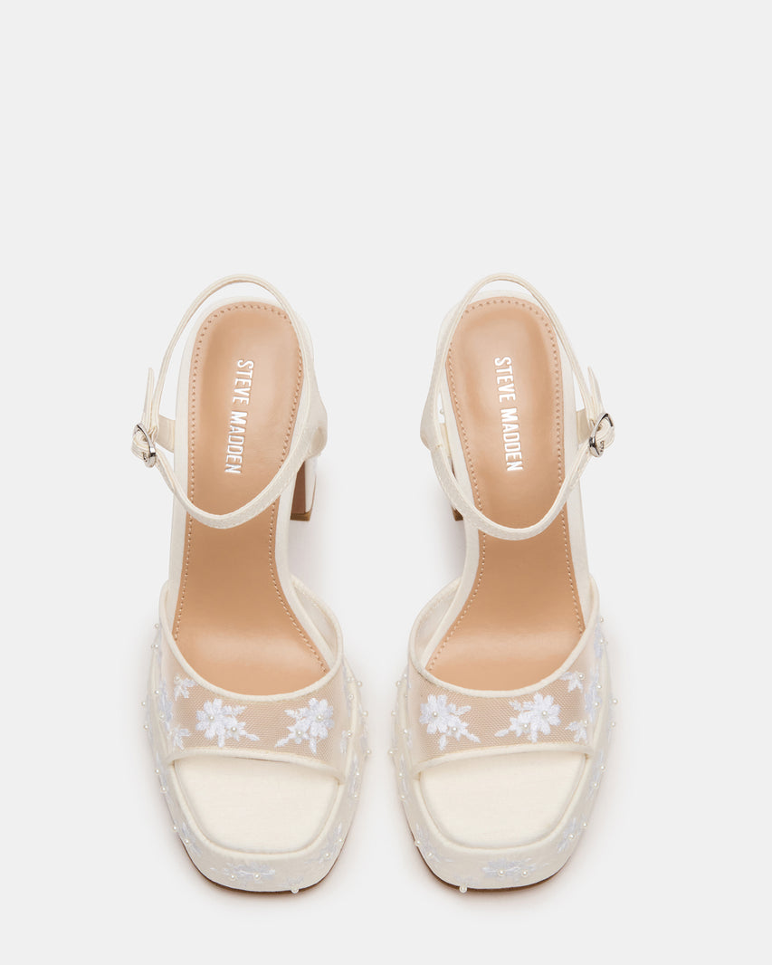 LIANDRA EMBELLISHED WHITE MESH