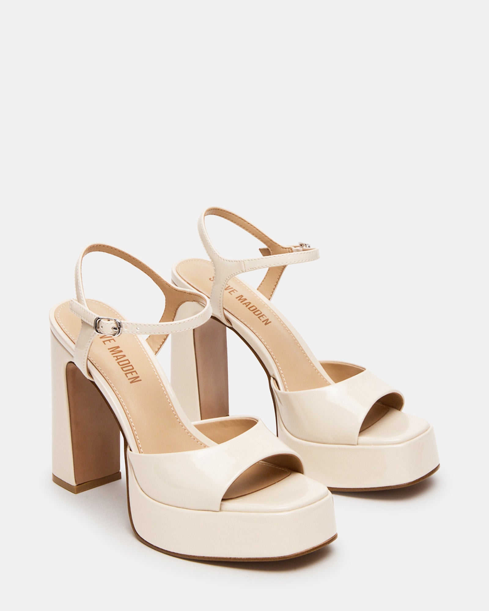 Steve Madden Liandra Platform Sandal - Bone Patent - Women's 7.5 Steve Madden Liandra Platform Sandal - Bone Patent - Women's 7.5