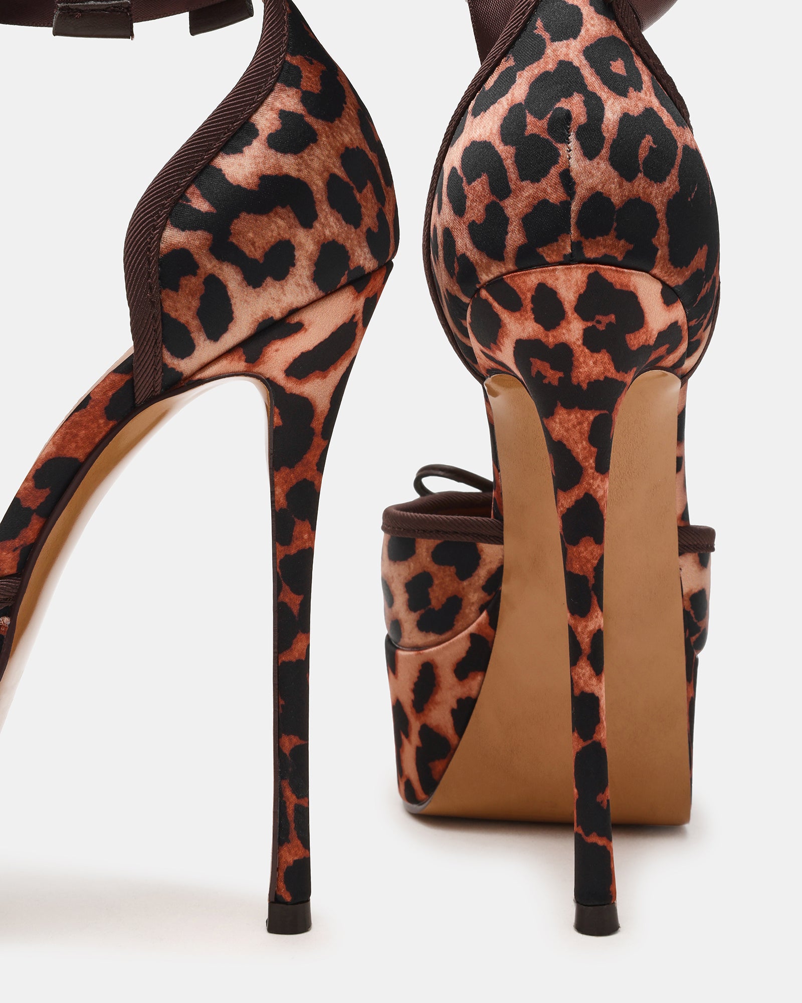 J. Adams Shirley Heels – Cute Ankle Strap Dressy Sandals For Weddings, Parties & More (Leopard, Size 8)