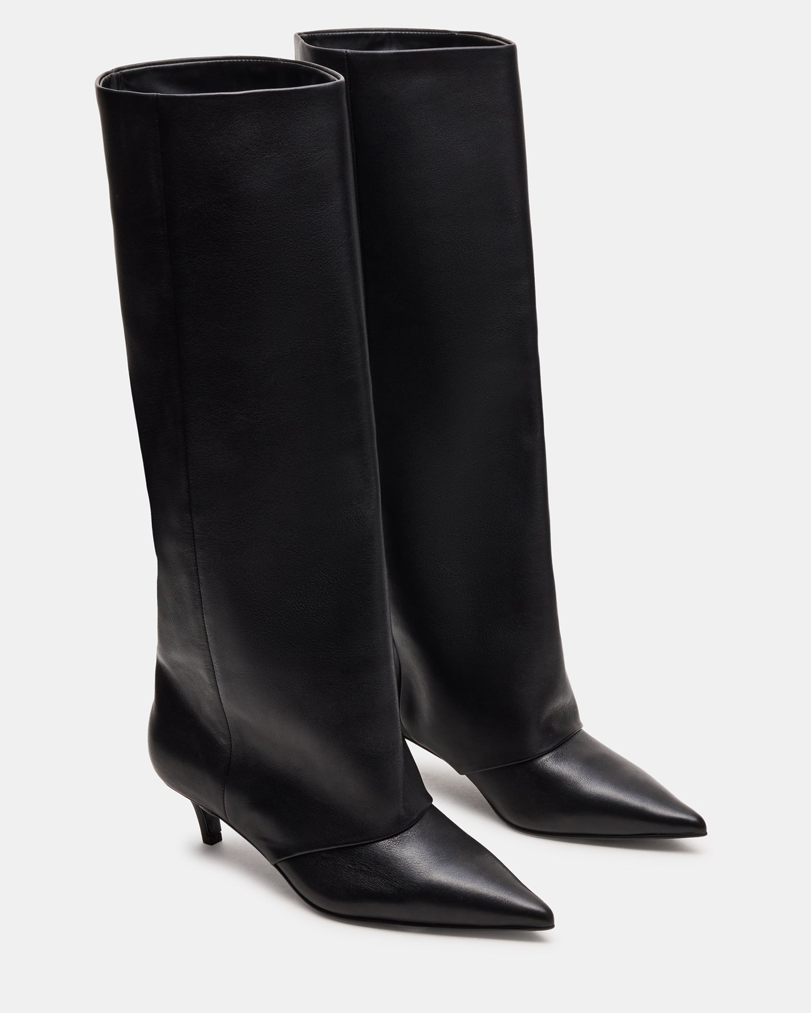 Steve Madden Women's Luca Cuffed Boots - Black - Size 9.5