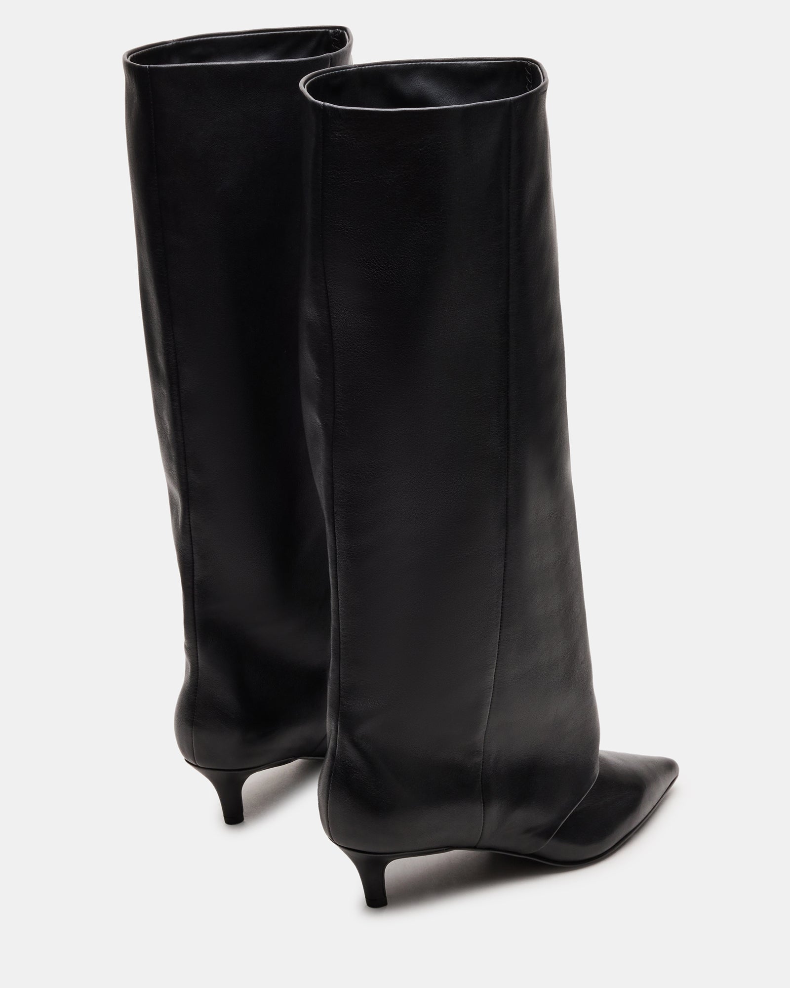 Steve Madden Women's Luca Cuffed Boots - Black - Size 8.5 - Leather Steve Madden Women's Luca Cuffed Boots - Black - Size 8.5 - Leather