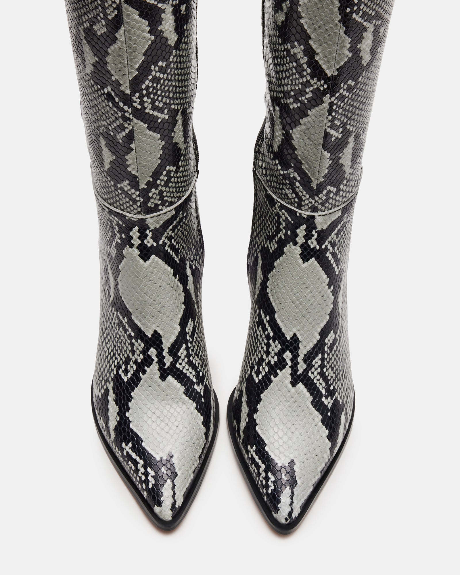 LUCID Snake Pointed Toe Kitten Heel Boot | Women's Boots â Steve Madden