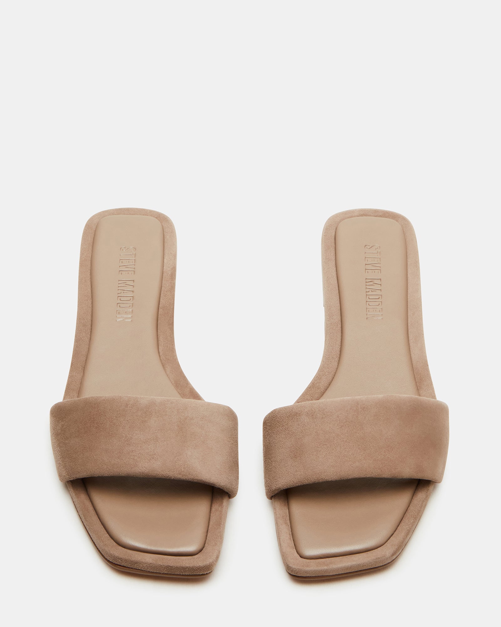 LUMINA Taupe Suede Women's Slide Sandal â Steve Madden