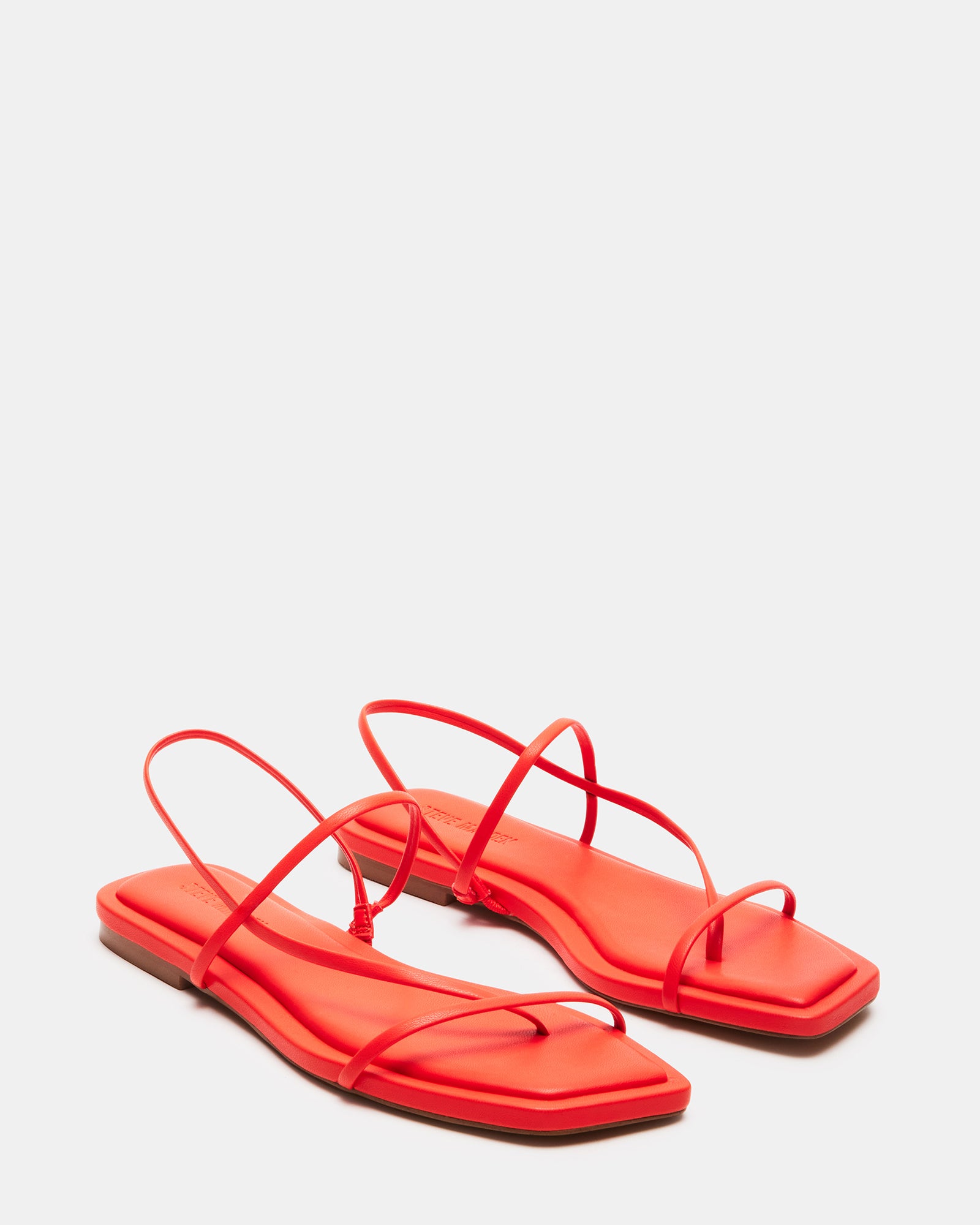LYNLEY Red Strappy Square Toe Sandal | Women's Sandals – Steve Madden