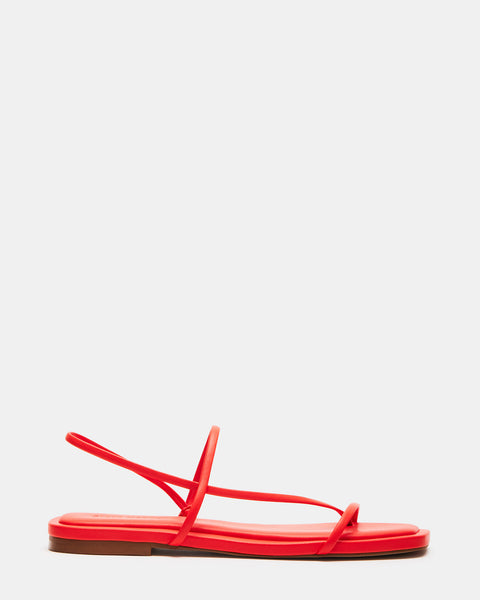 LYNLEY Red Strappy Square Toe Sandal | Women's Sandals – Steve Madden