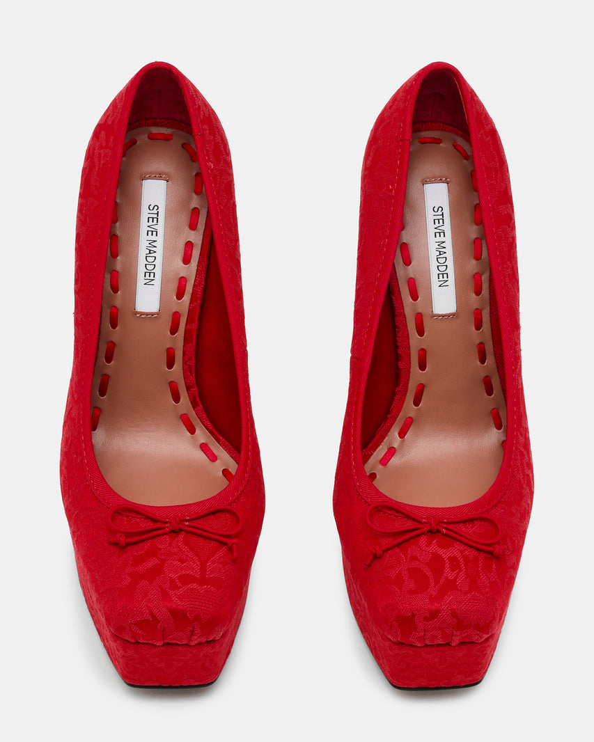 LYTHIA RED BROCADE - view 4