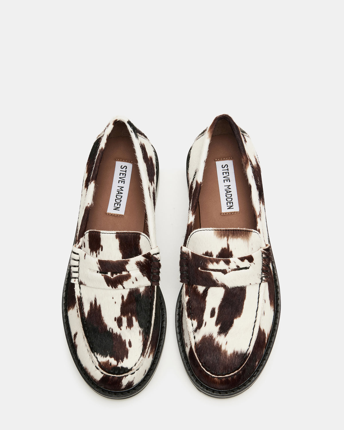 MADISON Brown Cow Print Women's Penny Loafer â Steve Madden