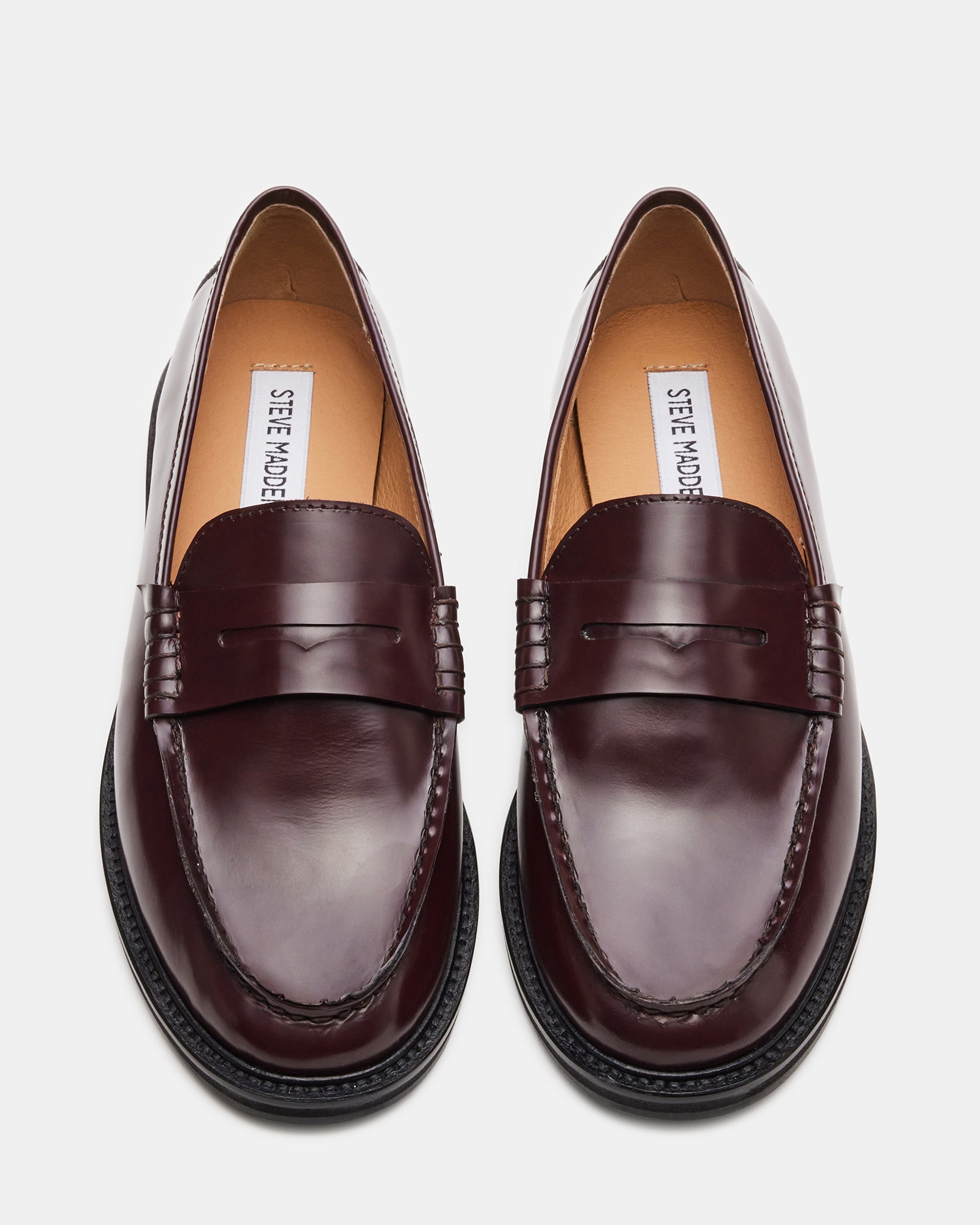 Loafers Burgundy Party Shoes MADISON Burgundy Box Leather