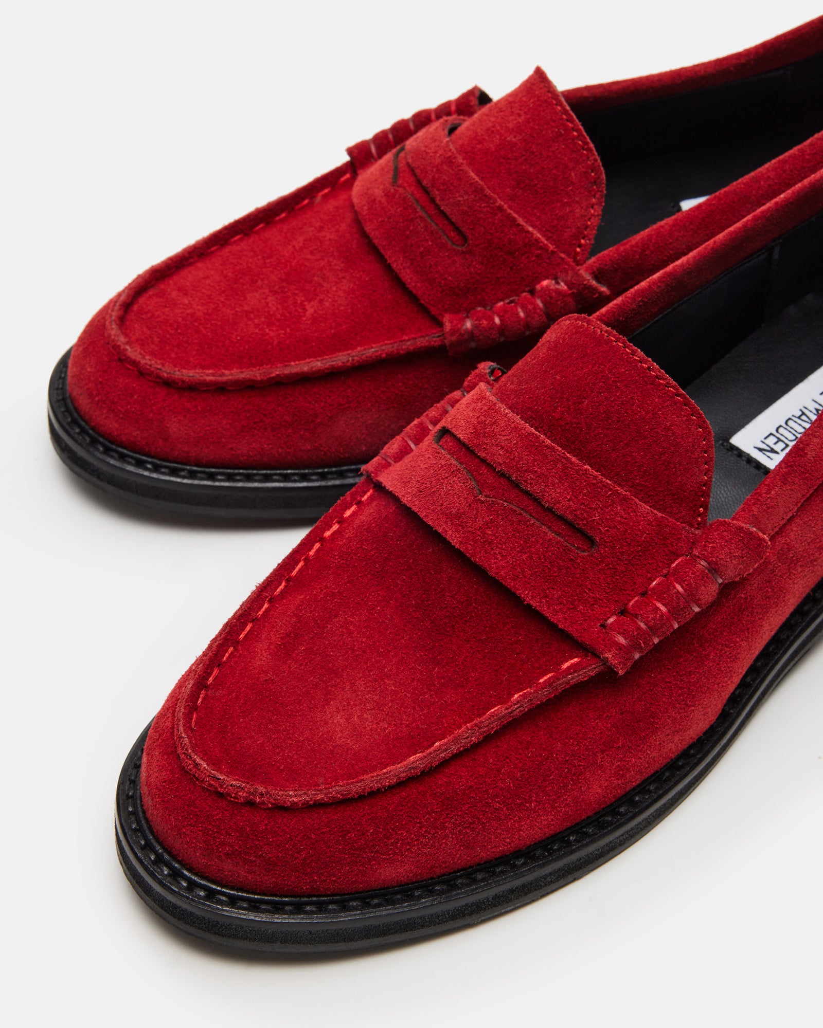 Steve Madden Women's Madison Red Suede Loafers - Size 9 - Suede Steve Madden Women's Madison Red Suede Loafers - Size 9 - Suede