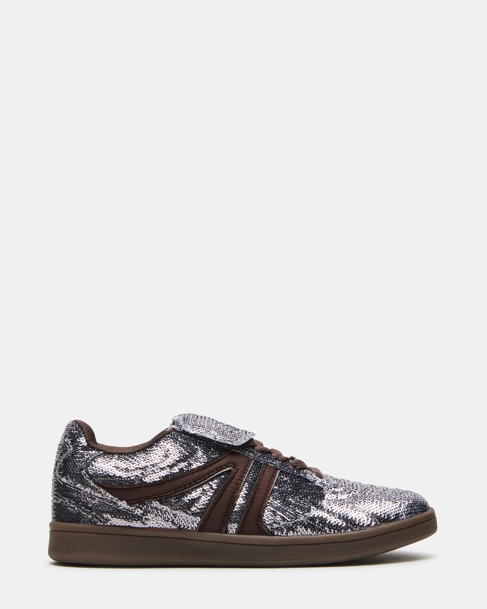 Baskets Steve Madden Decklen Noires à Paillettes Fleuries - Taille 9 Femme - Neuf Sans Boîte