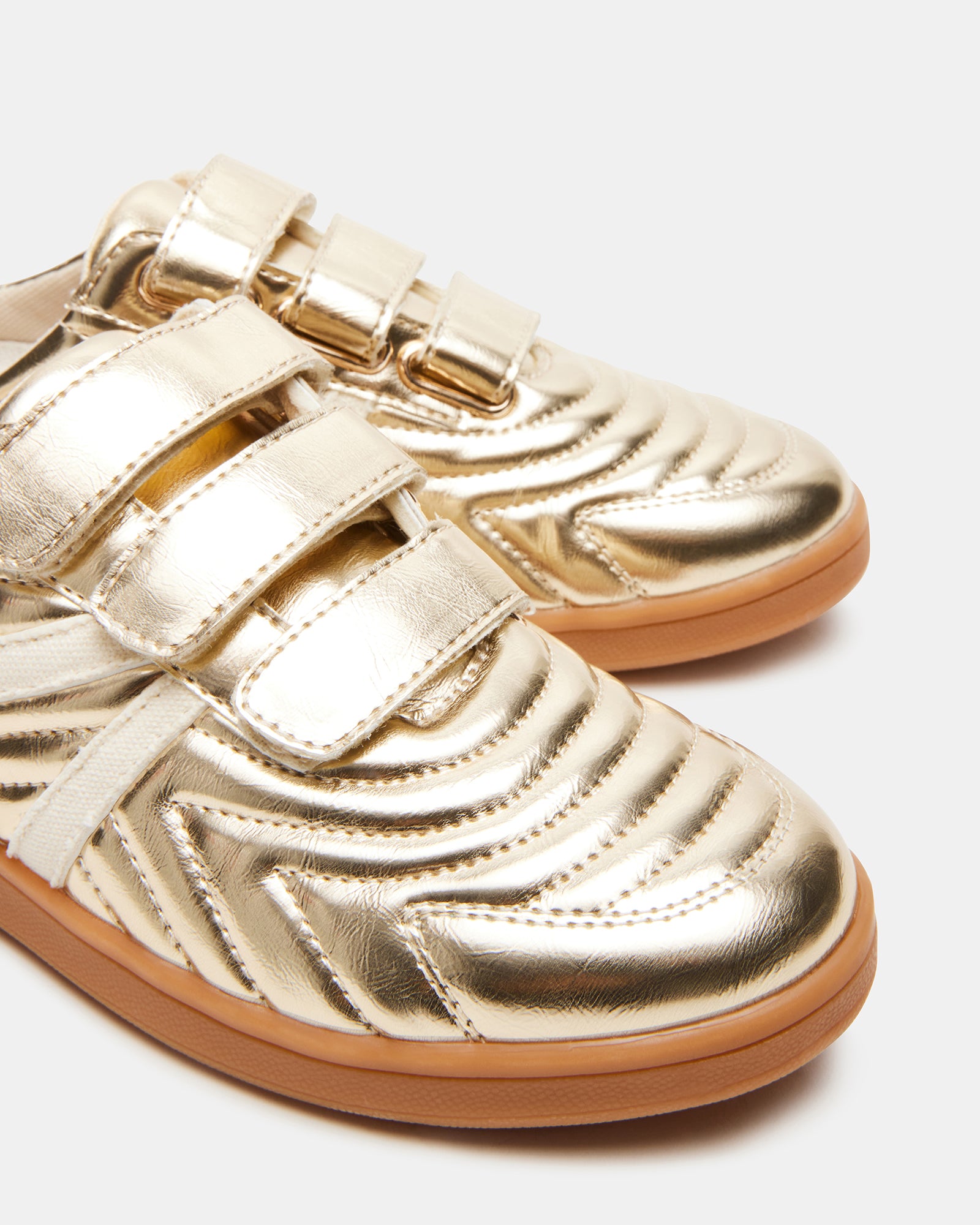 Steve Madden Gold Velcro Sneakers MAGIK Gold Slip-On Low-Top