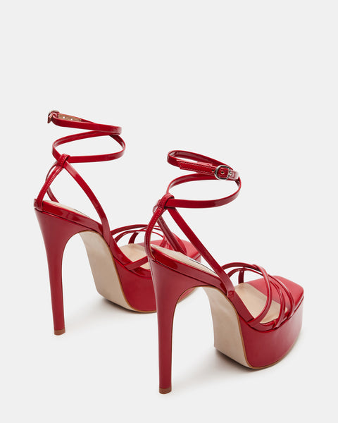 MARCITA Red Patent Ultra Platform Strappy Heel | Women's Heels – Steve Madden