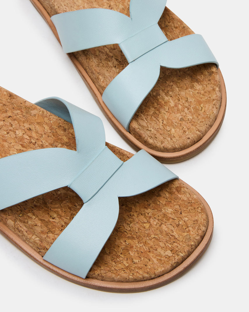 MARILU CORK LIGHT BLUE LEATHER - view 3
