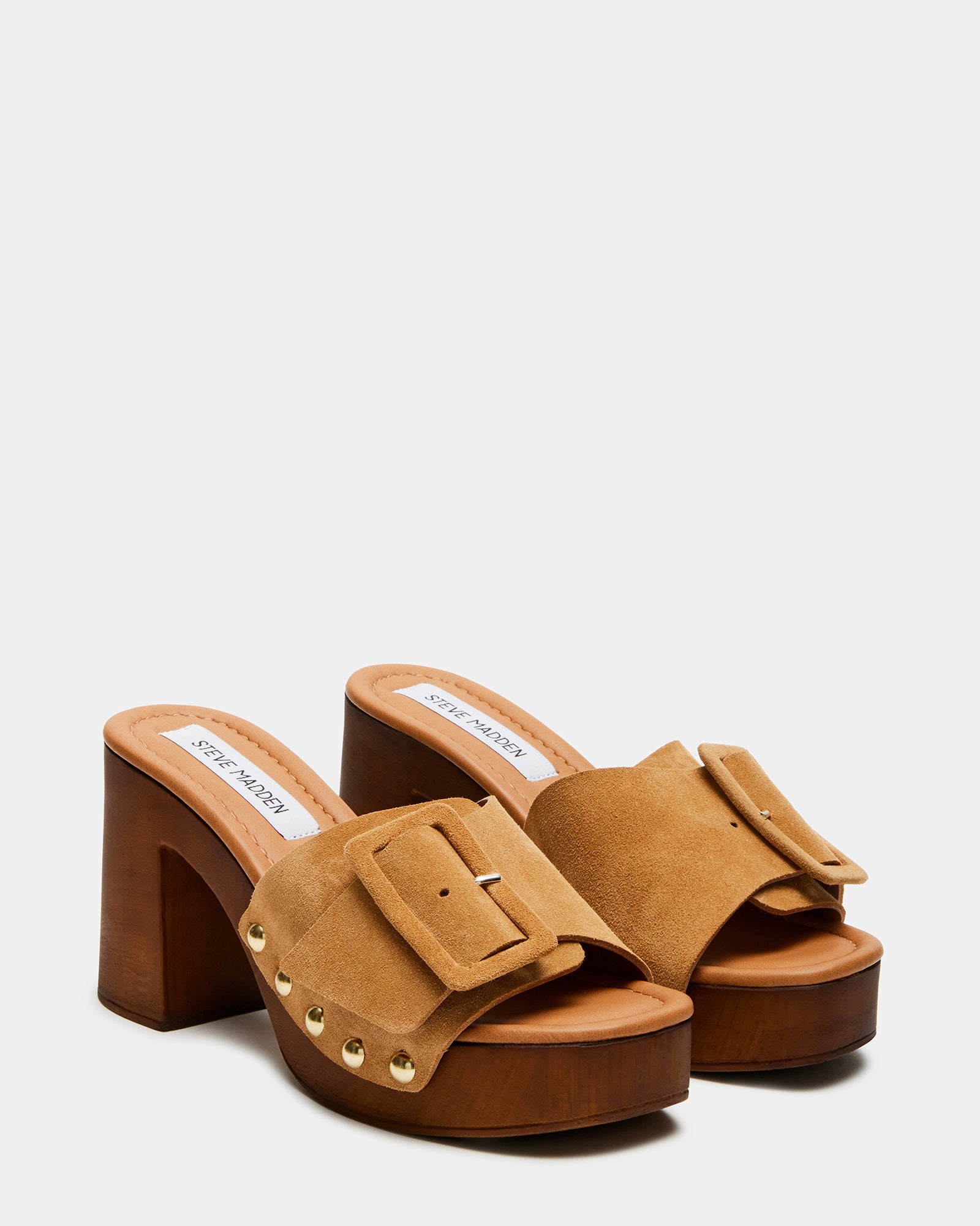 Suede Steve Madden Mule Sandals MARLENA Sand Suede Women's Wood