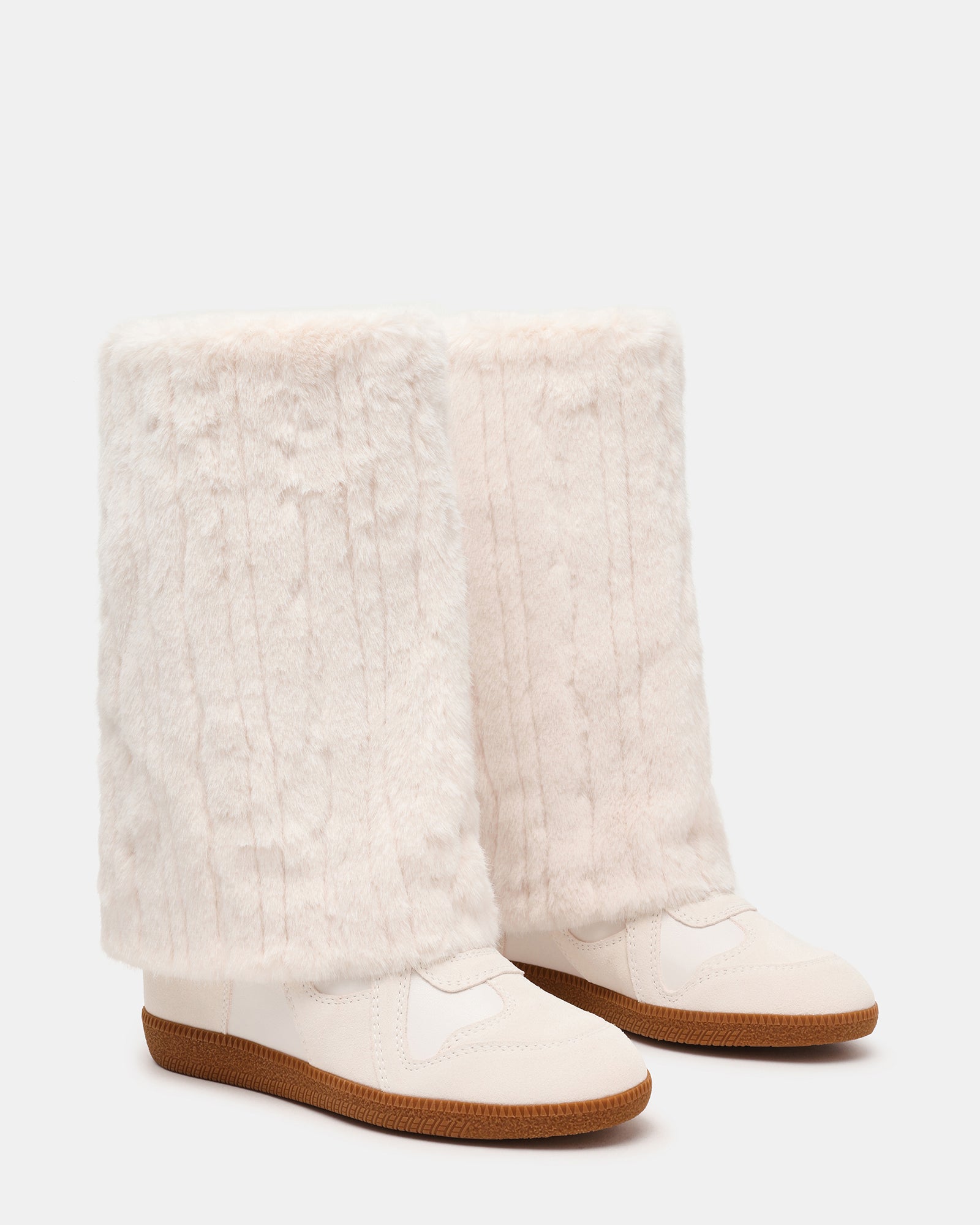 MAVIS FAUX FUR WHITE SUEDE - view 3