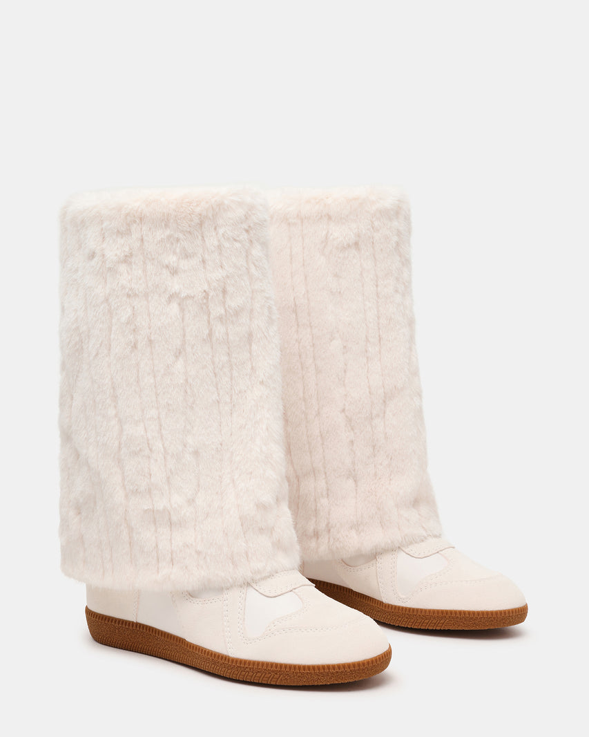 MAVIS FAUX FUR WHITE SUEDE - view 3