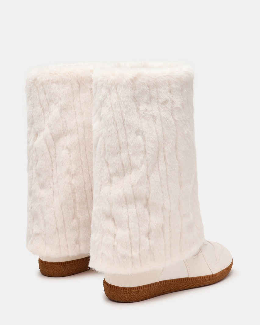 MAVIS FAUX FUR WHITE SUEDE - view 6