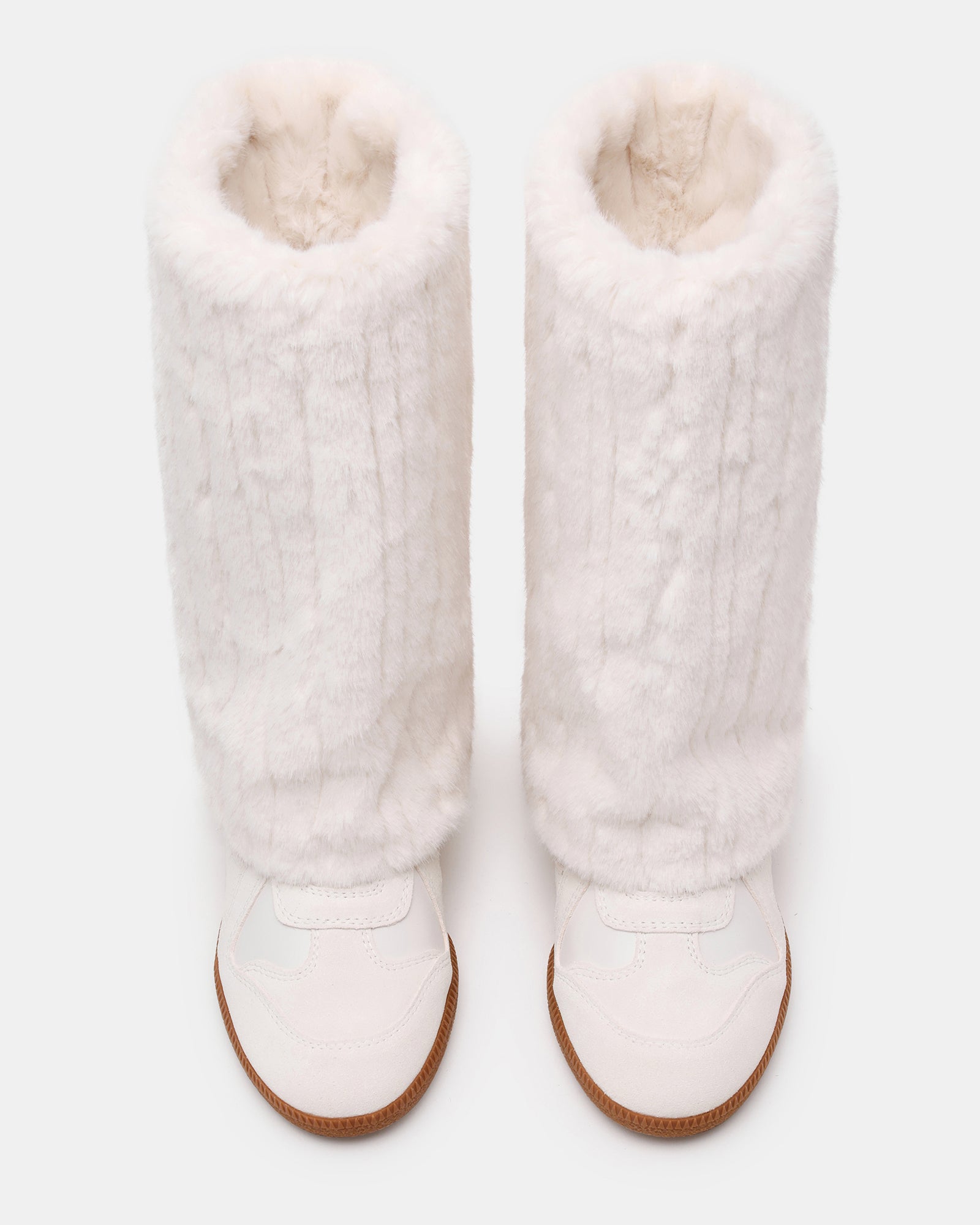 MAVIS FAUX FUR WHITE SUEDE - view 5