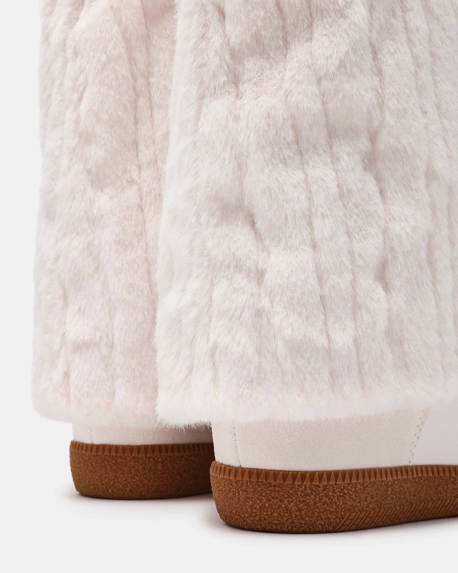 MAVIS FAUX FUR WHITE SUEDE - view 4