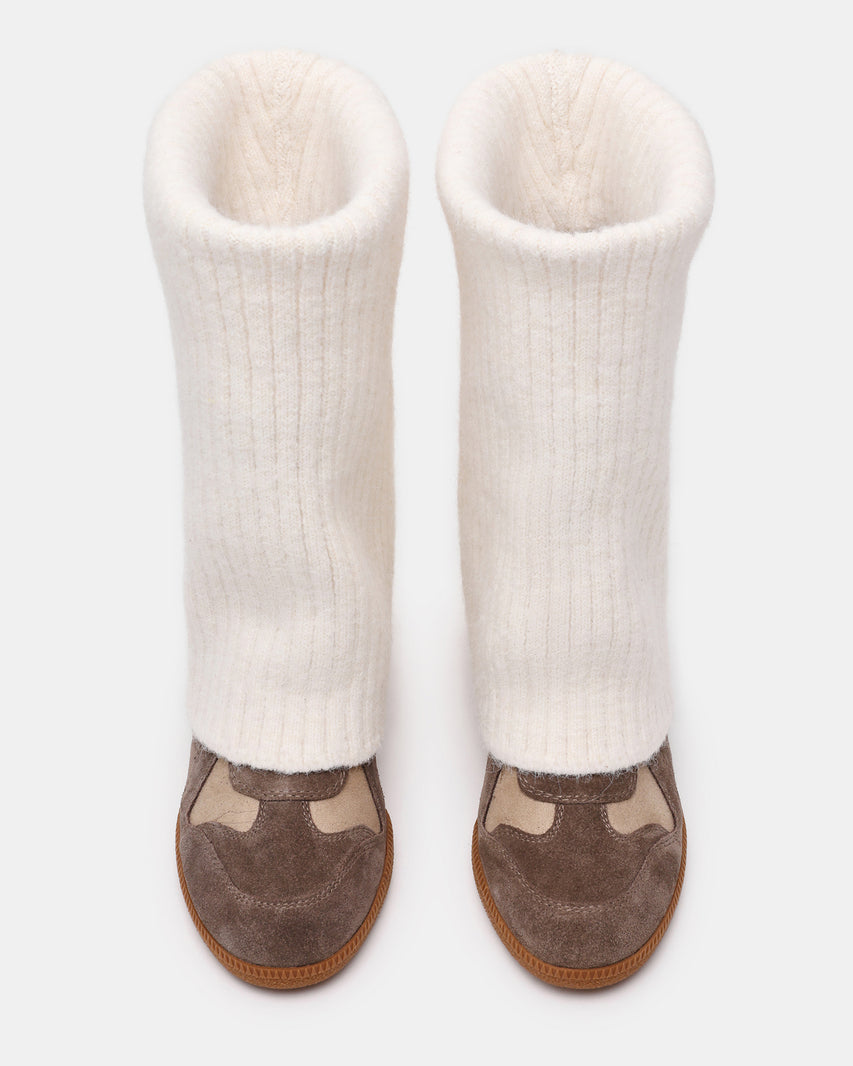 MAVIS KNIT TAUPE SUEDE - view 6