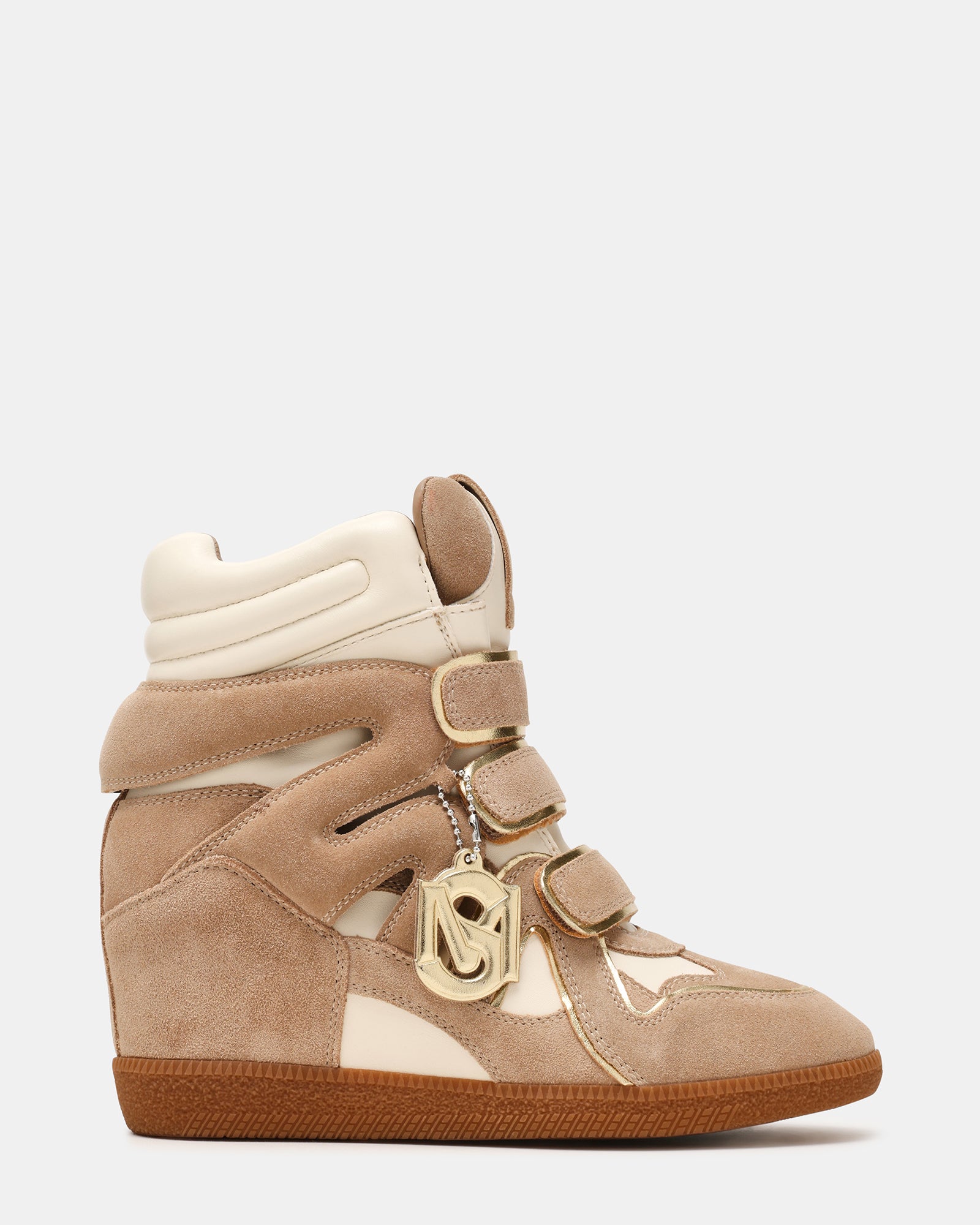 MAVIS Sand Suede High-Top Velcro Women's Sneaker | Steve Madden
