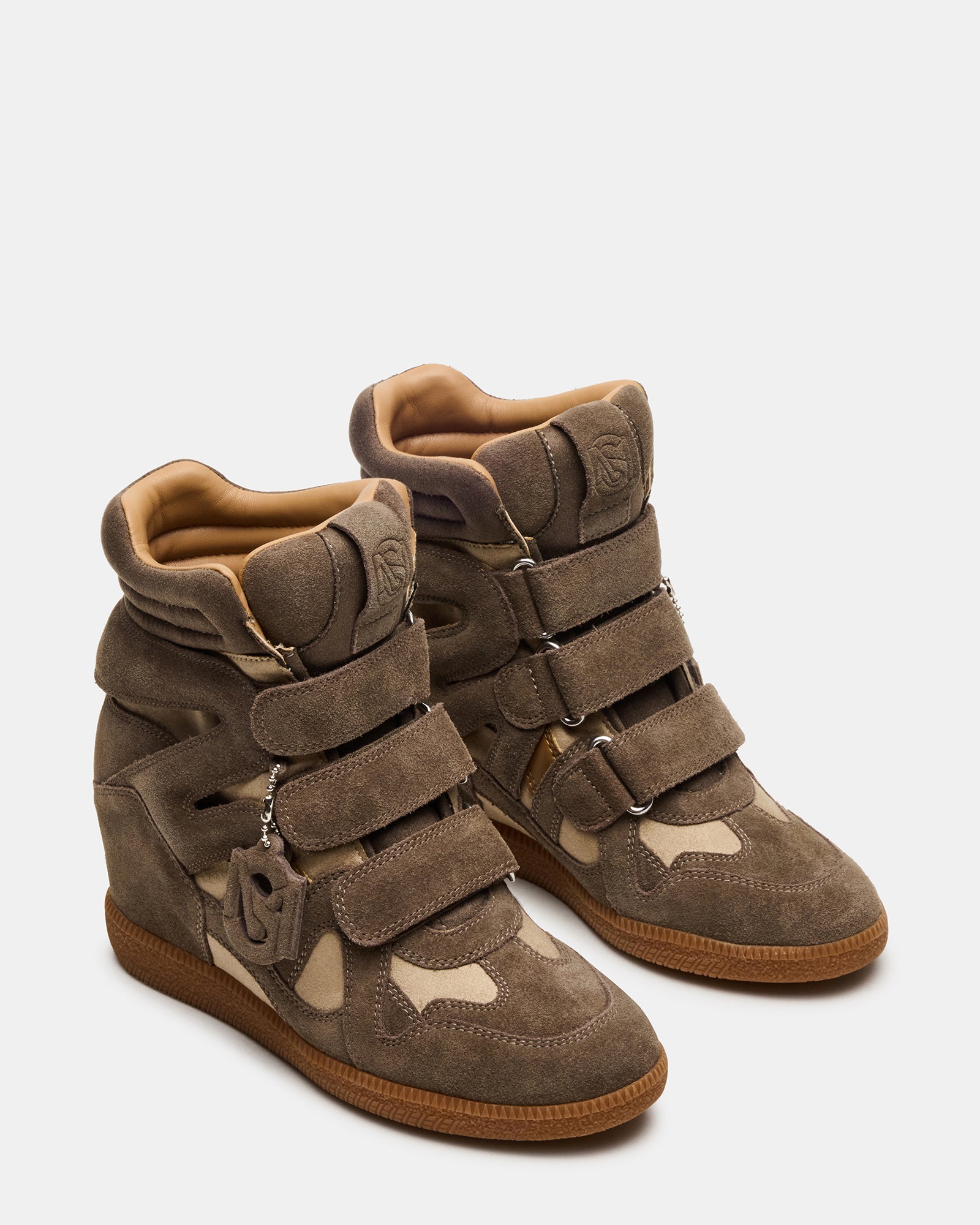 MAVIS Taupe Suede High-Top Velcro Women's Sneaker – Steve Madden