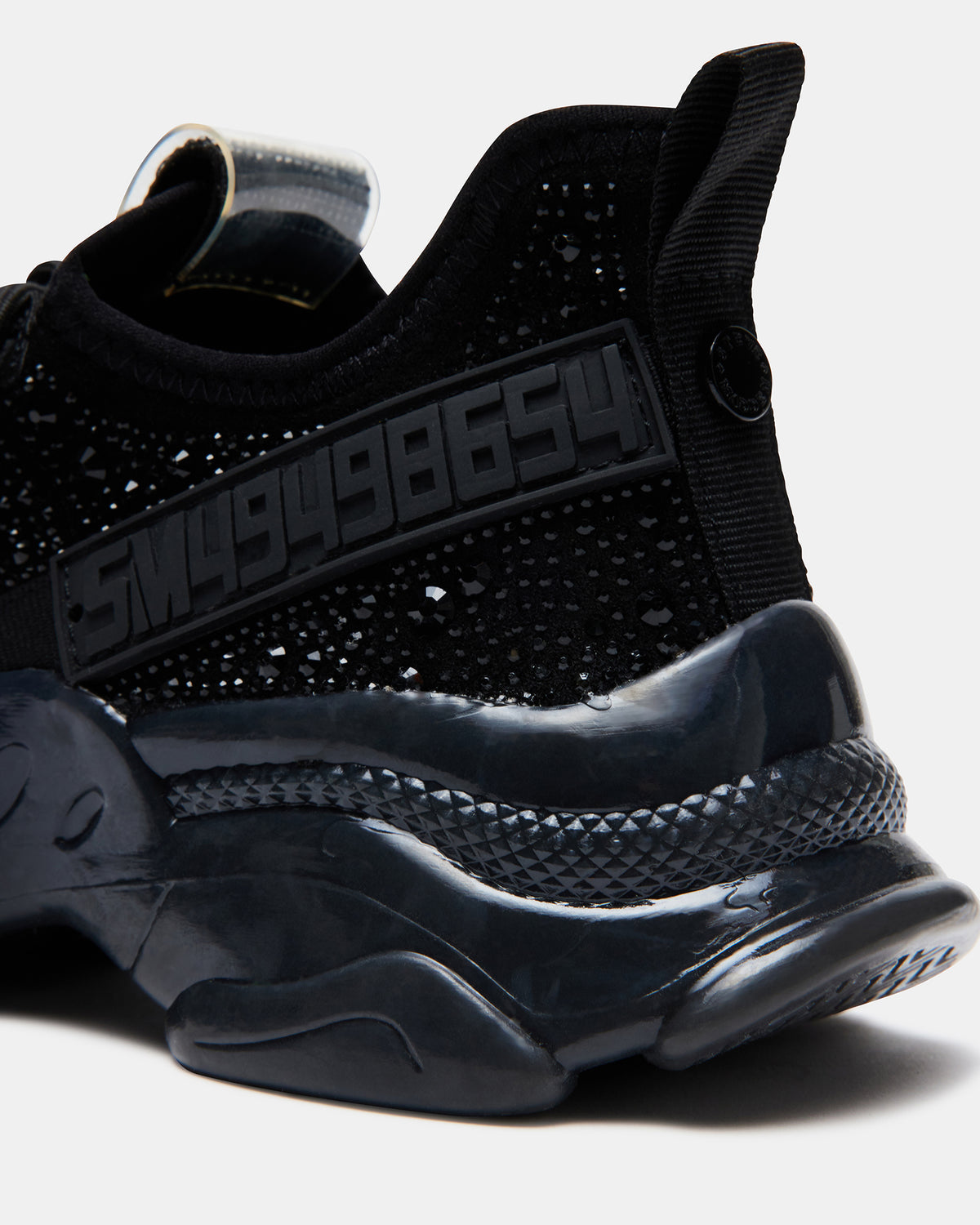 Maxima R MAXIMA Black Rhinestones Women's Sneakers – Steve Madden