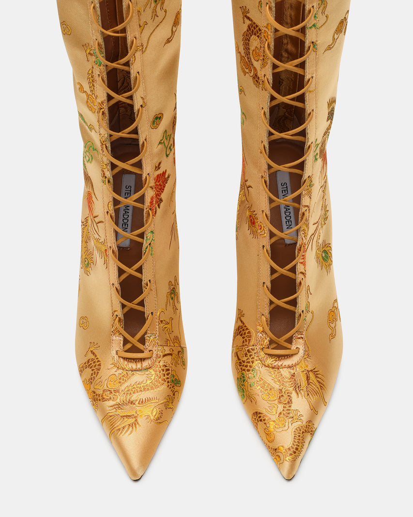MAXINE CHAMPAGNE OLIVE BROCADE - view 4