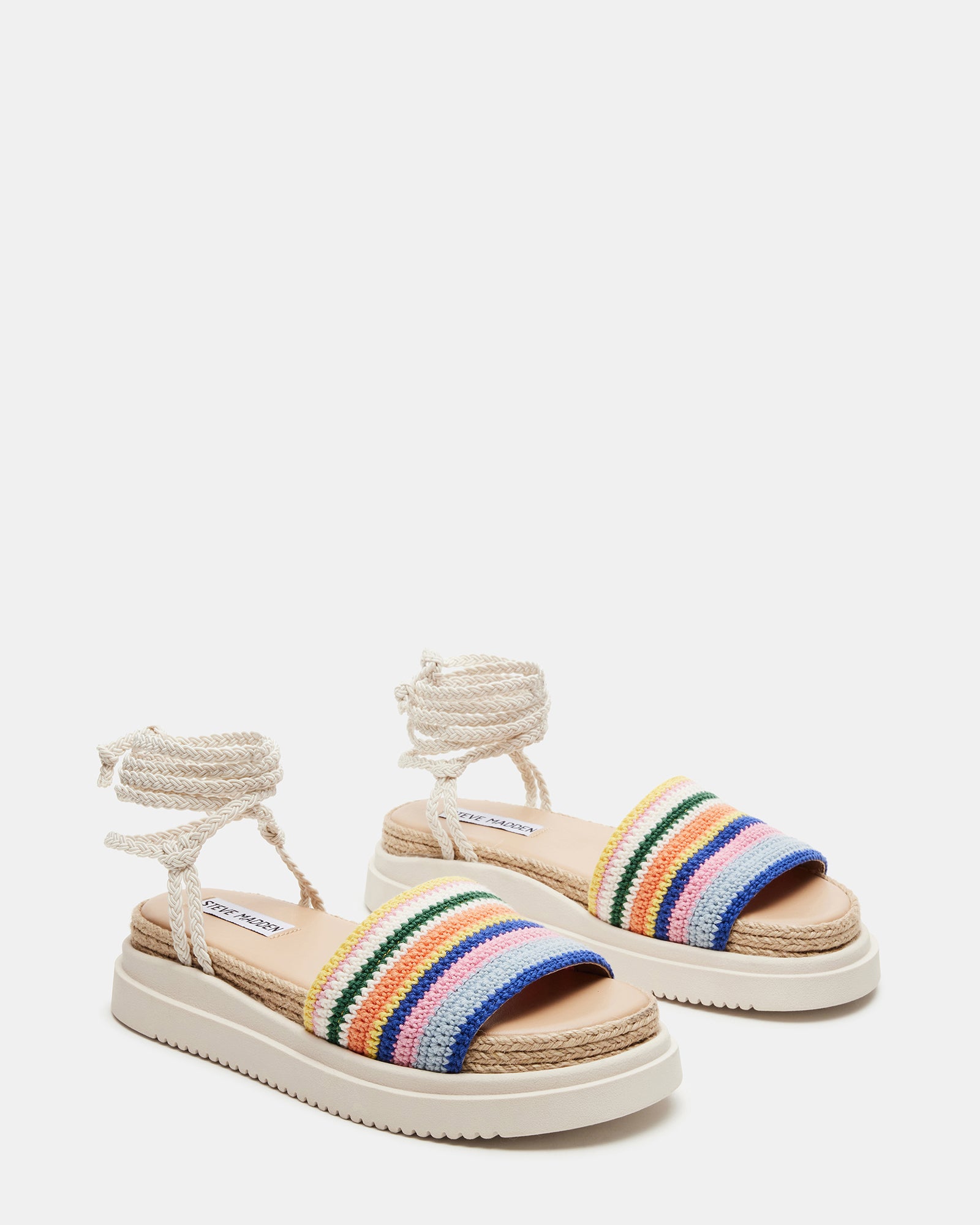 Api Mertha MERTHA Multi Lace-Up Flatform Sandal | Women's Sandals – Steve Madden