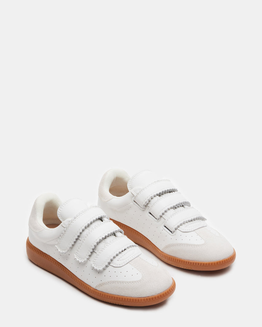 MOMENTUM White Velcro Low-Top Sneaker | Women's Sneakers