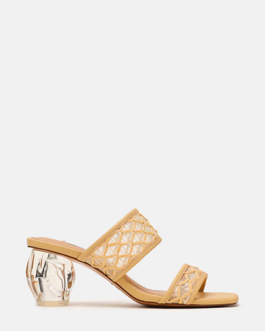 NOLA Natural Square-Toe Mule Women's Block Heel | Steve Madden