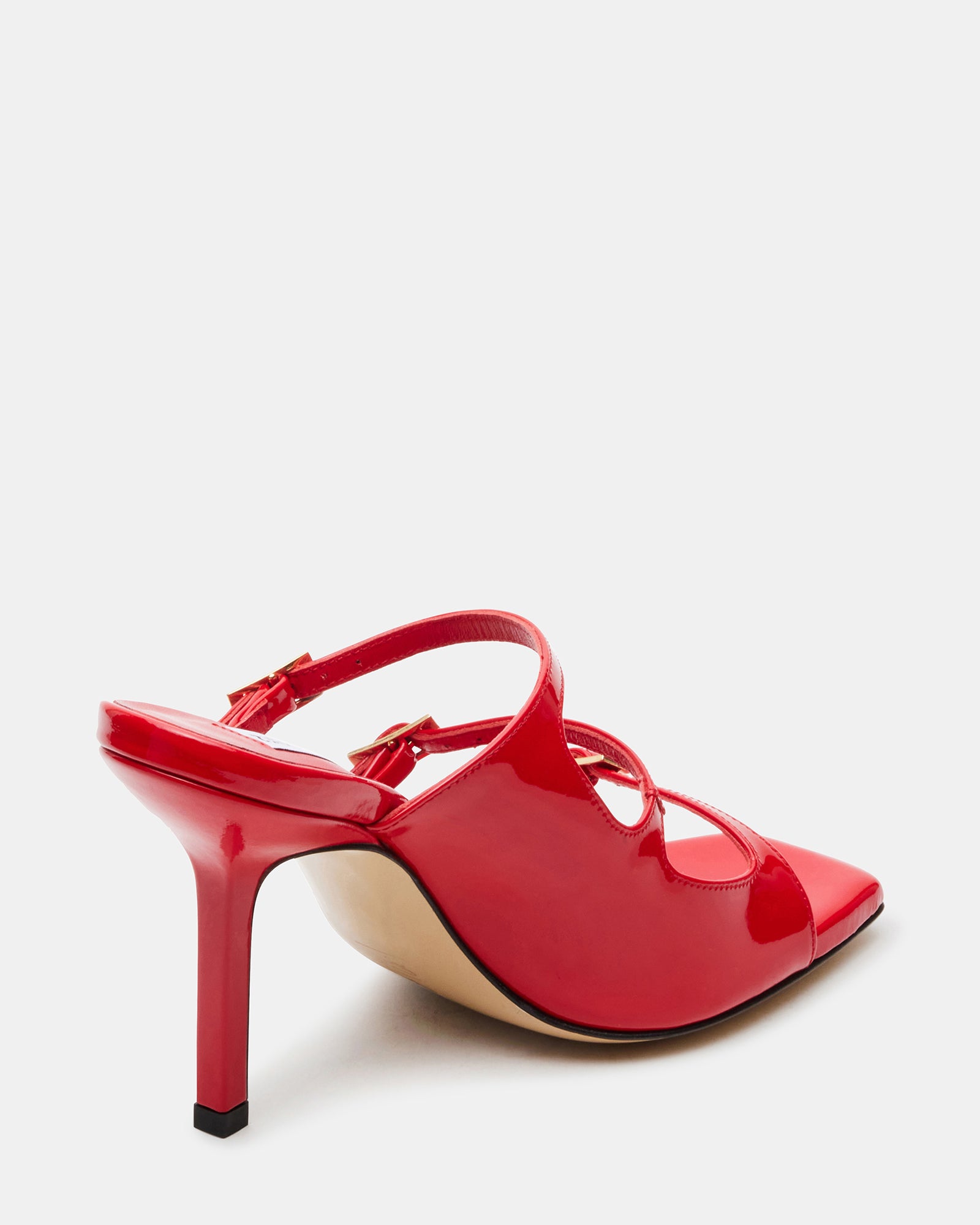 OPULENT Red Leather Square Toe Mule Heel Women s Heels Steve Madden Opulent red leather square toe mule heel women s heels steve madden