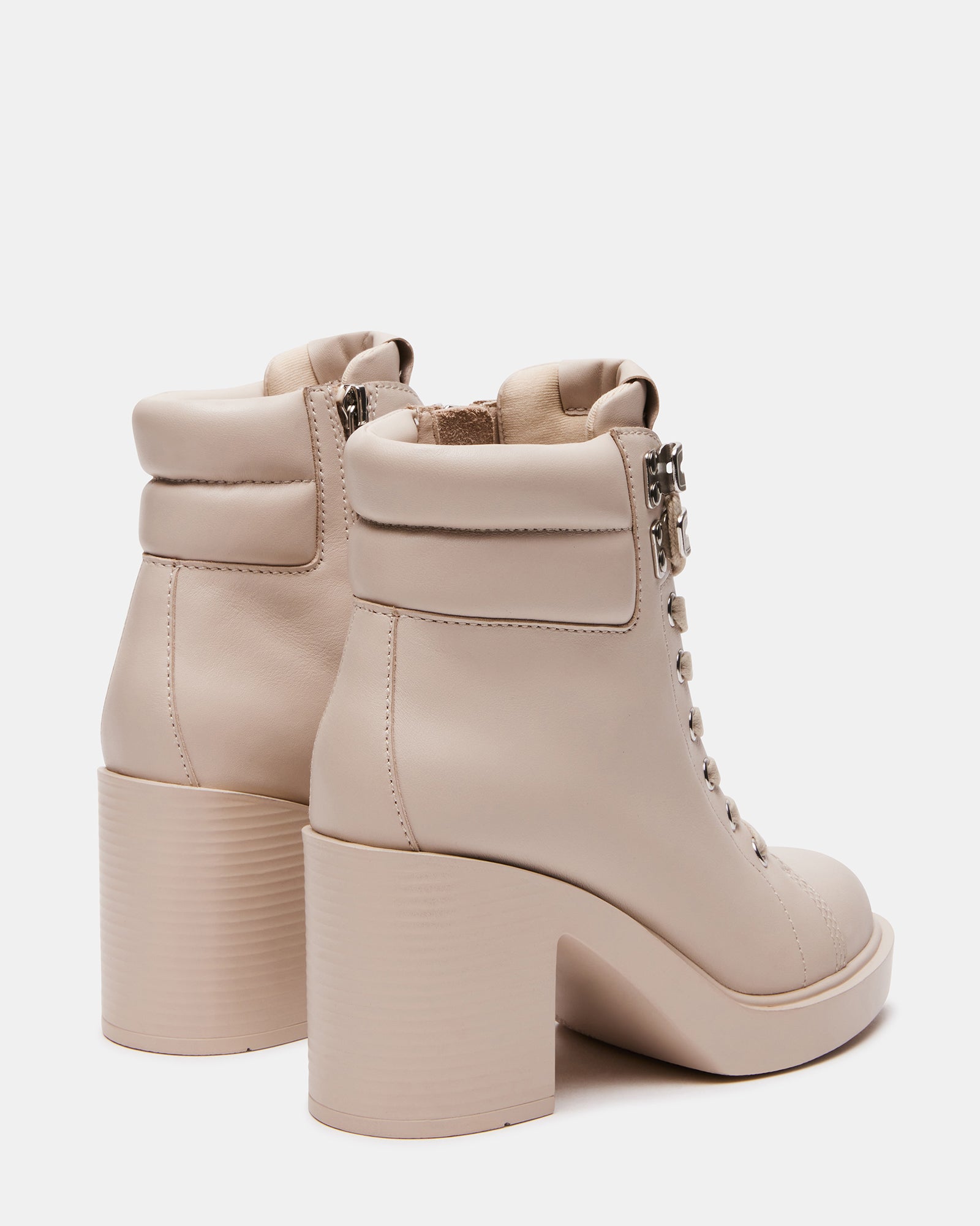 ORION Bone Leather Lace Up Combat Bootie | Women's Booties – Steve Madden