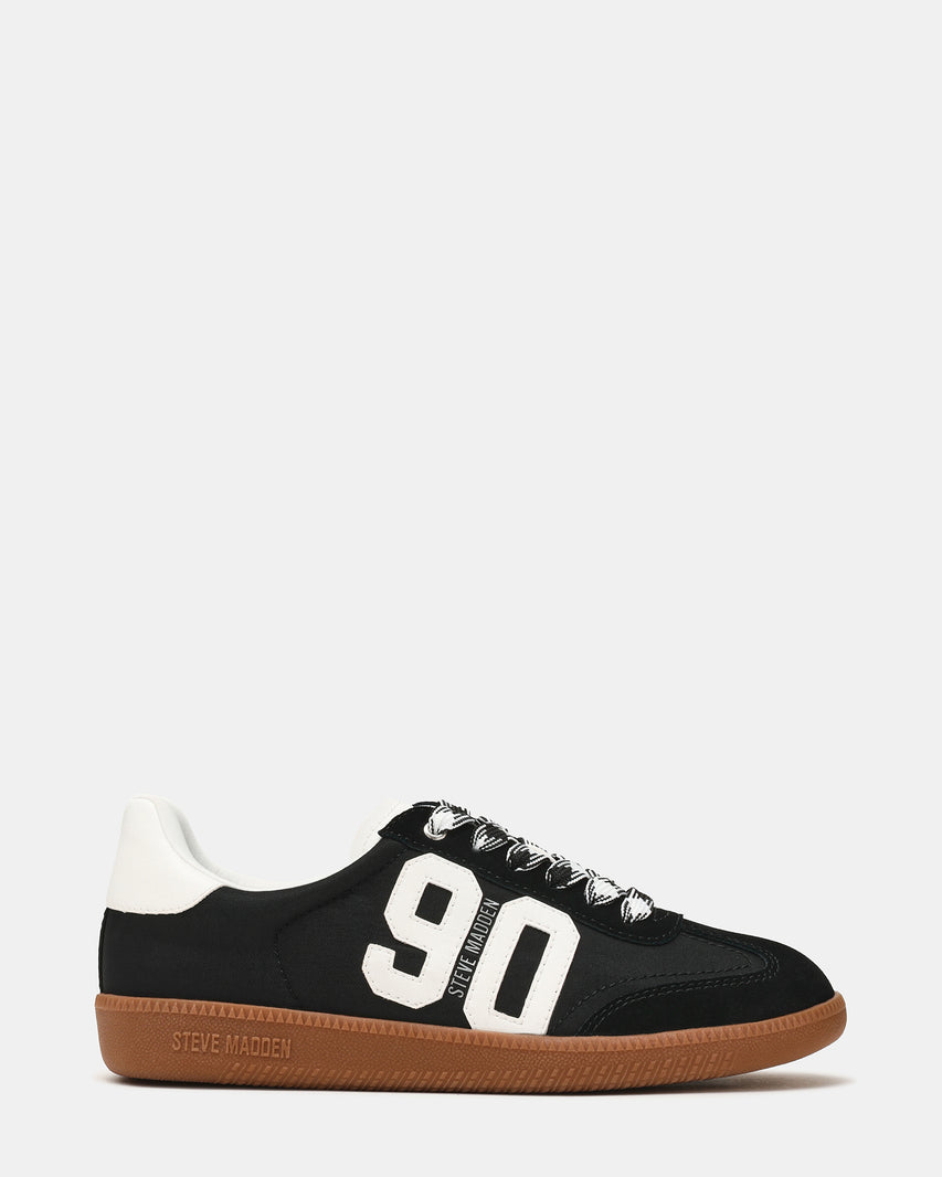 PACEY Black Multi Low-Top Lace-Up 90's Women's Sneaker | Steve Madden