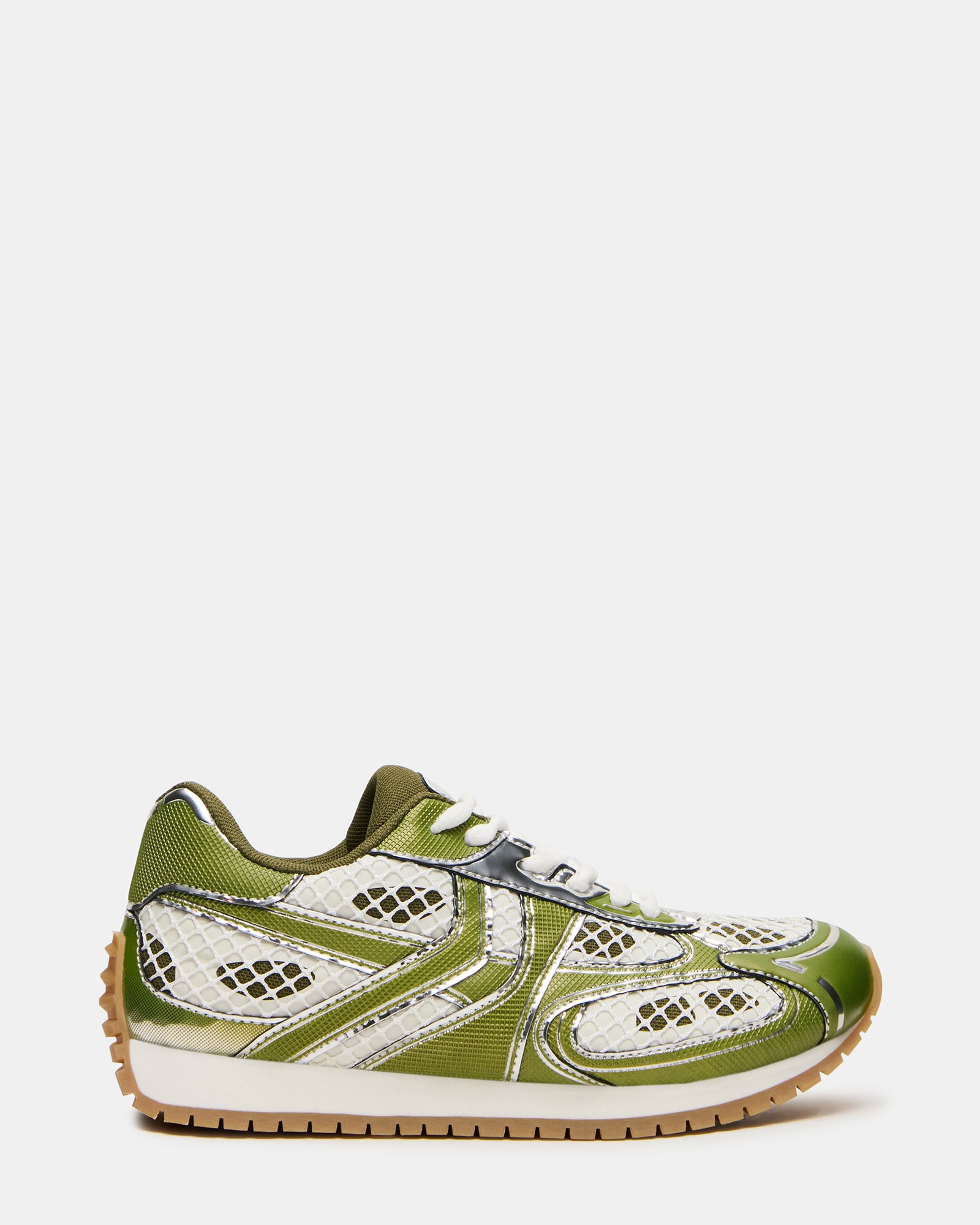 PAGER Green Multi Low-Top Lace-Up Mesh Women's Sneaker – Steve Madden