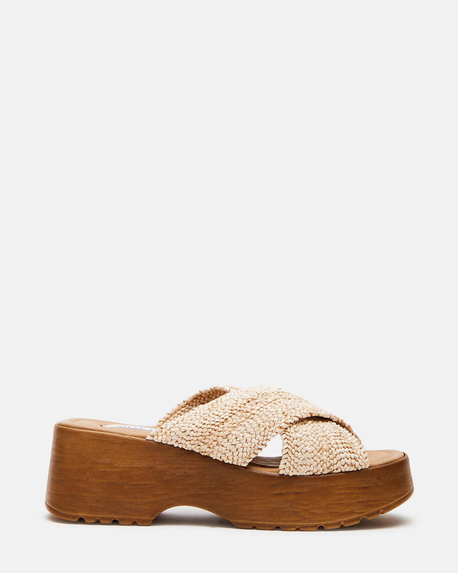 PHOEBE Raffia Platform Slide Sandal | Women's Sandals – Steve Madden