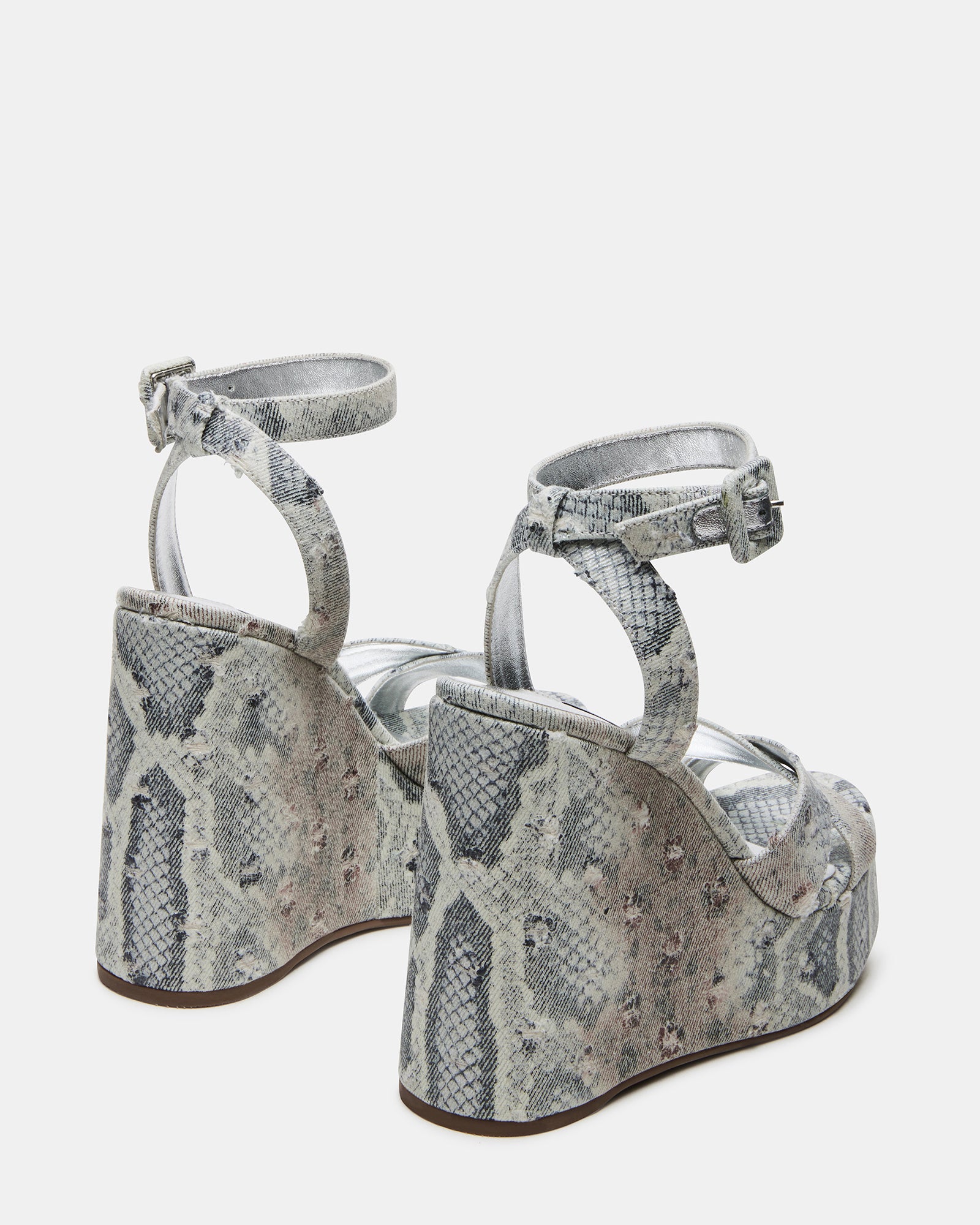 Muse Snake-Print Leather Sandals - Made in Italy Muse Snake-Print Leather Sandals - Made in Italy