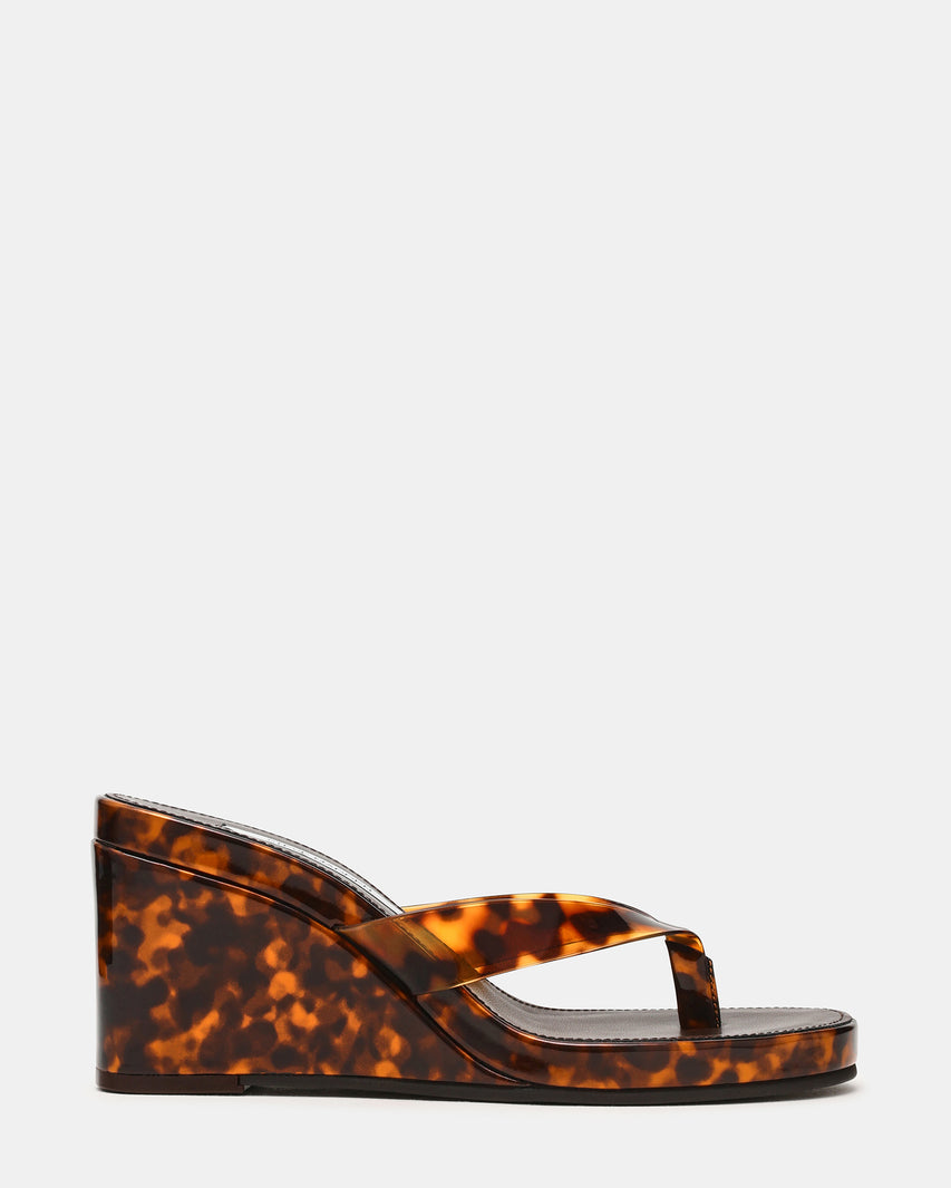 PLAYING Tortoise Thong Wedge Women's Sandal | Steve Madden