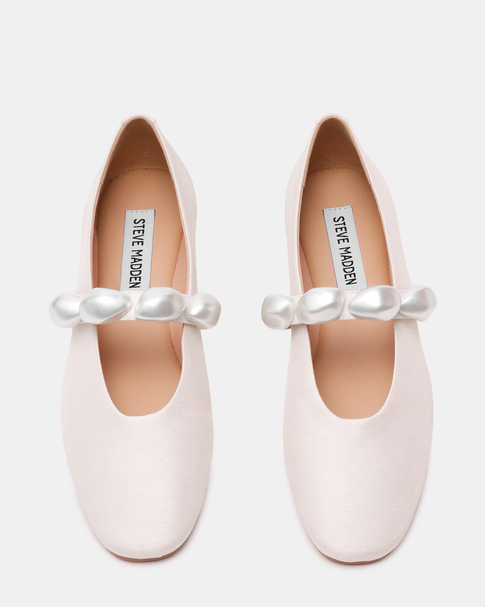 POPPIN Pearl White Mary Jane Ballet Women's Flat – Steve Madden