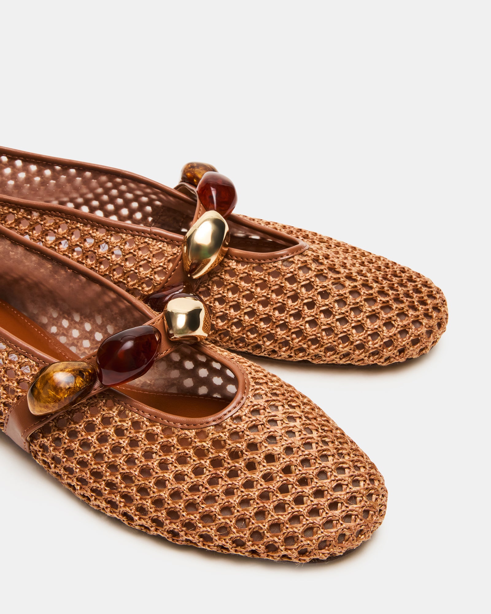 POPPIN BROWN RAFFIA