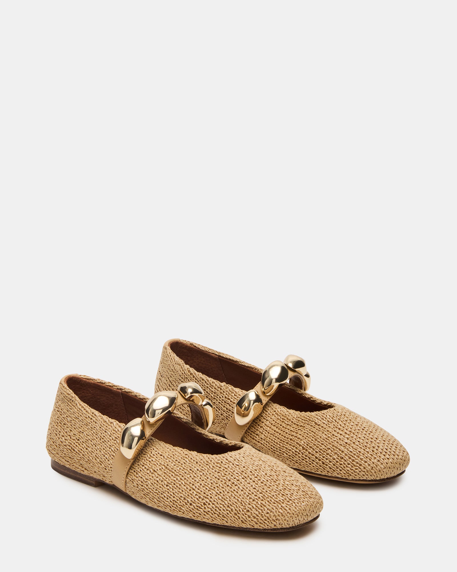 POPPIN Natural Raffia Mary Jane Ballet Women's Flat – Steve Madden